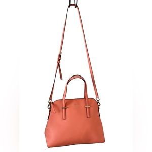Kate Spade beautiful shade of pastel pink hand bag with crossbody strap